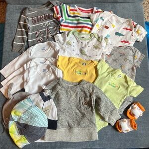 Mixed Brand Baby Boy’s 3-6 Month Onesie Bundle